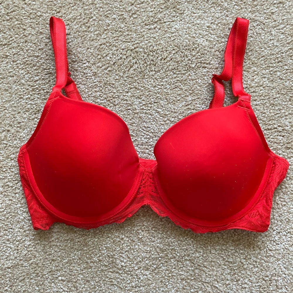 Vibrant Red Women's Bra